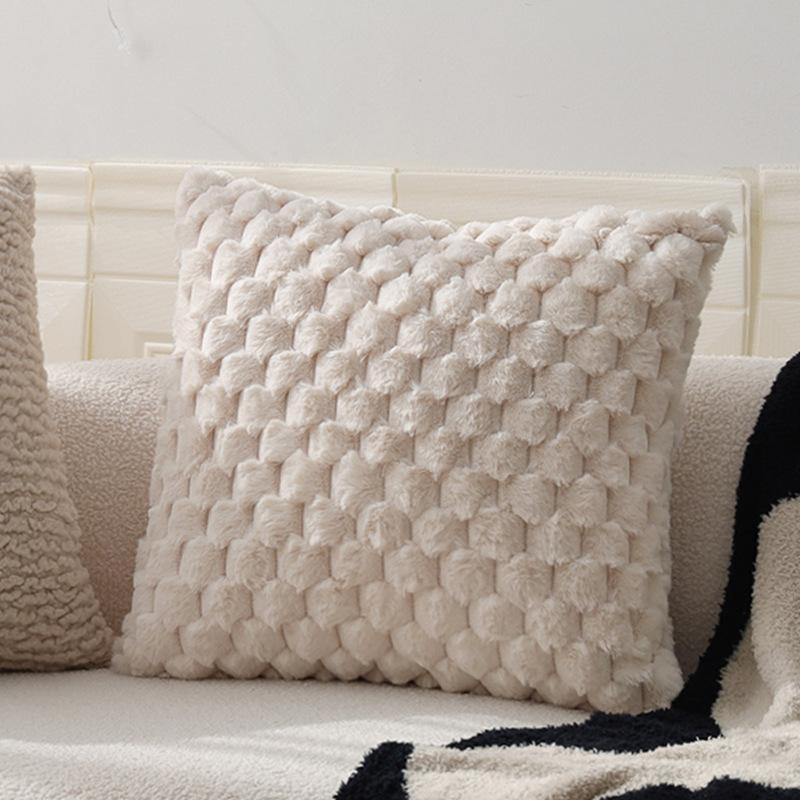 Cream Style Pillow Case Living Room Sofa Lumbar Pillow Bedside Bay Window Soft Decoration Cushion Does Not Include Pillow Core