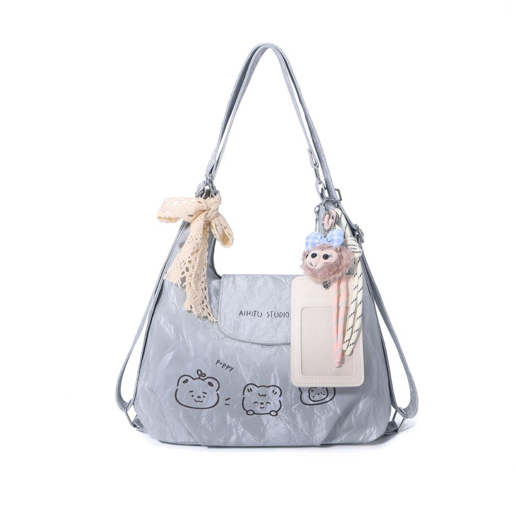 

Pu Bag For Women With Car Stitching And Inner Phone Pocket For Daily Commuting синий