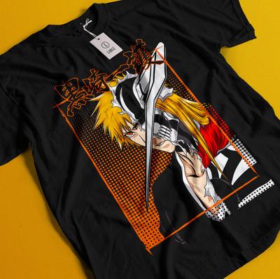 Bleach Anime Μπλουζάκι Ichigo Bankai Μπλουζάκι Aizen Yhwach Μπλουζάκι Zaraki Kenpachi Μπλουζάκι