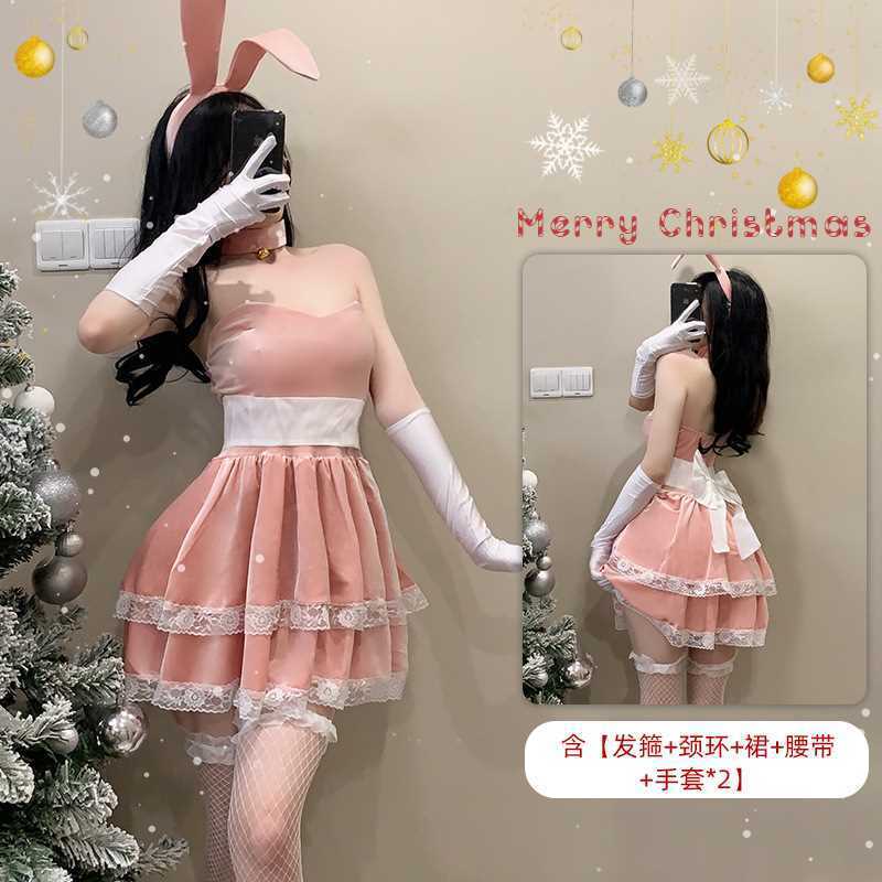 Рождественский костюм для девочки Хэллоуин милый кролик сексуальная униформа костюм новый боевой костюм костюм для сценического выступления average size