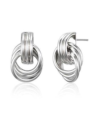 Geigerjewelry Two-Round Bold Earrings Gisvee144 (Silver 925 Pin)