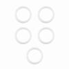 20pcs Silicone Safe O Rings Dummy Pacifier Chain Clips Adapter Holder for Baby White