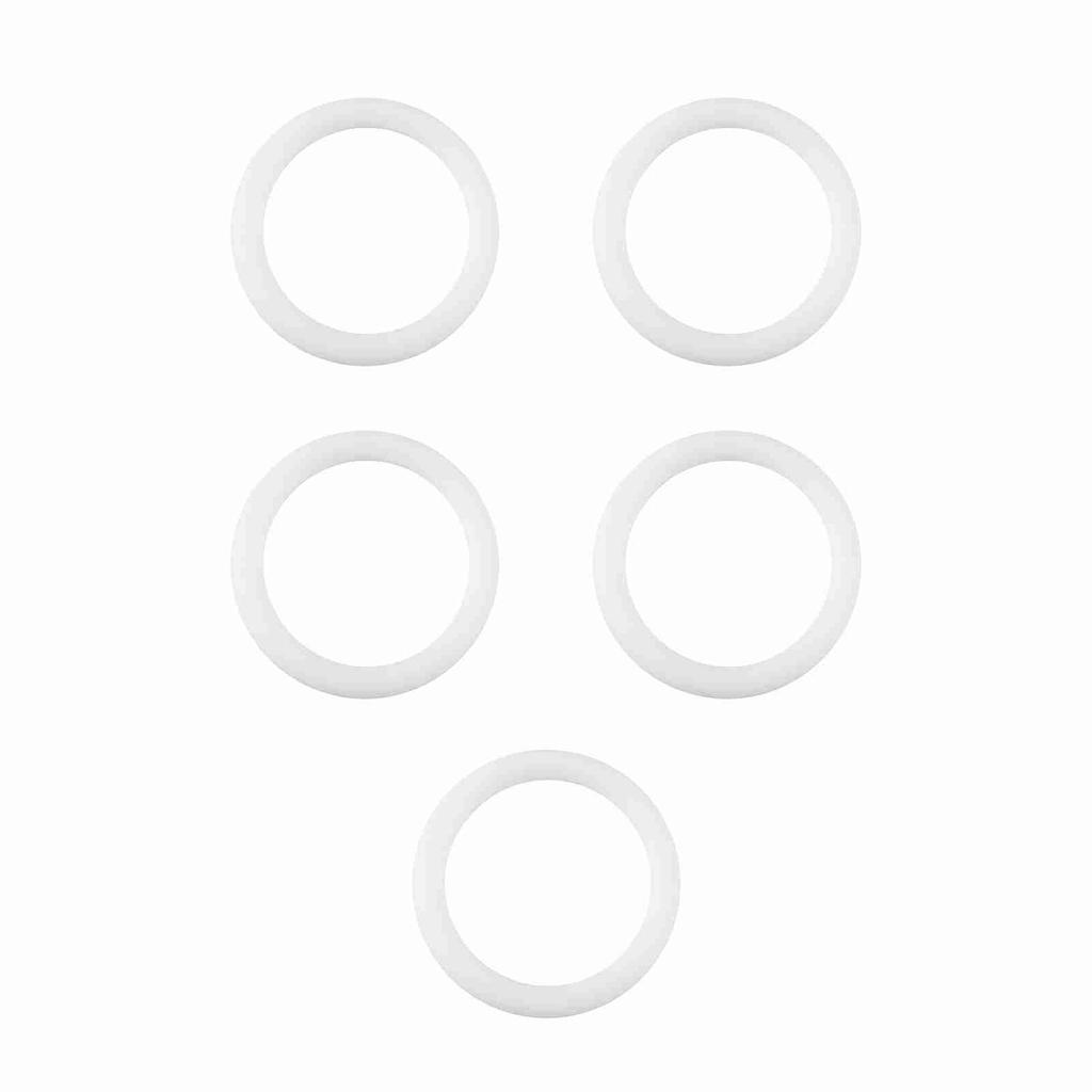 20pcs Silicone Safe O Rings Dummy Pacifier Chain Clips Adapter Holder for Baby White