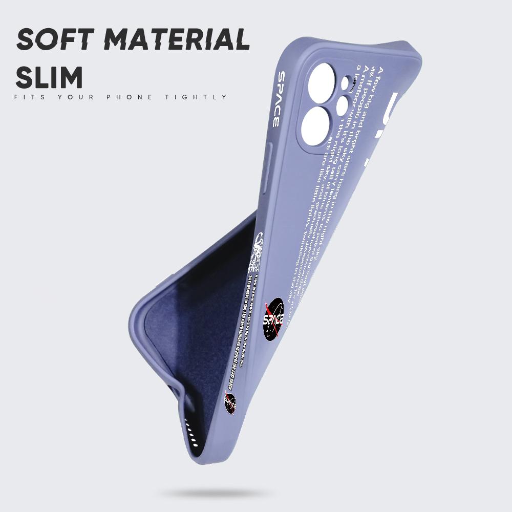 Stilvolle Astronauten-Handyhülle für Redmi Xiaomi POCO Note 10 Pro 9 9A 9T 10C 8 7 11 Lite 5G X3 M3, quadratische Kante, weich, vollständiger Kameraschutz, weiche TPU-Abdeckung