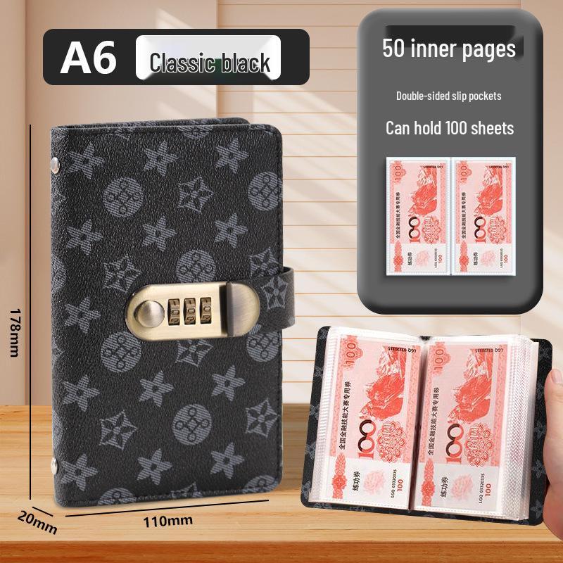 2025 Nový styl spořicí pořadač na hotovost: Album pro ukládání peněz a účetnictví