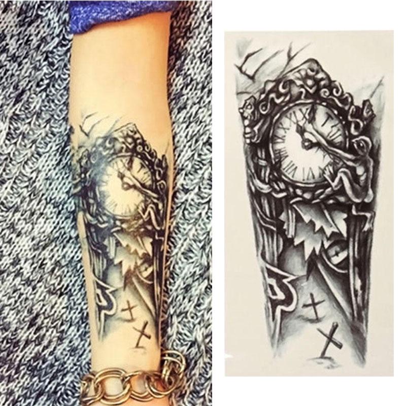 

Черная Механическая Рука Поддельная Передача Татуировки Наклейки Временные Татуировки Большие татуировки наклейки Модные татуировки наклейки Татуировки Наклейки Бодиарт Уникальный