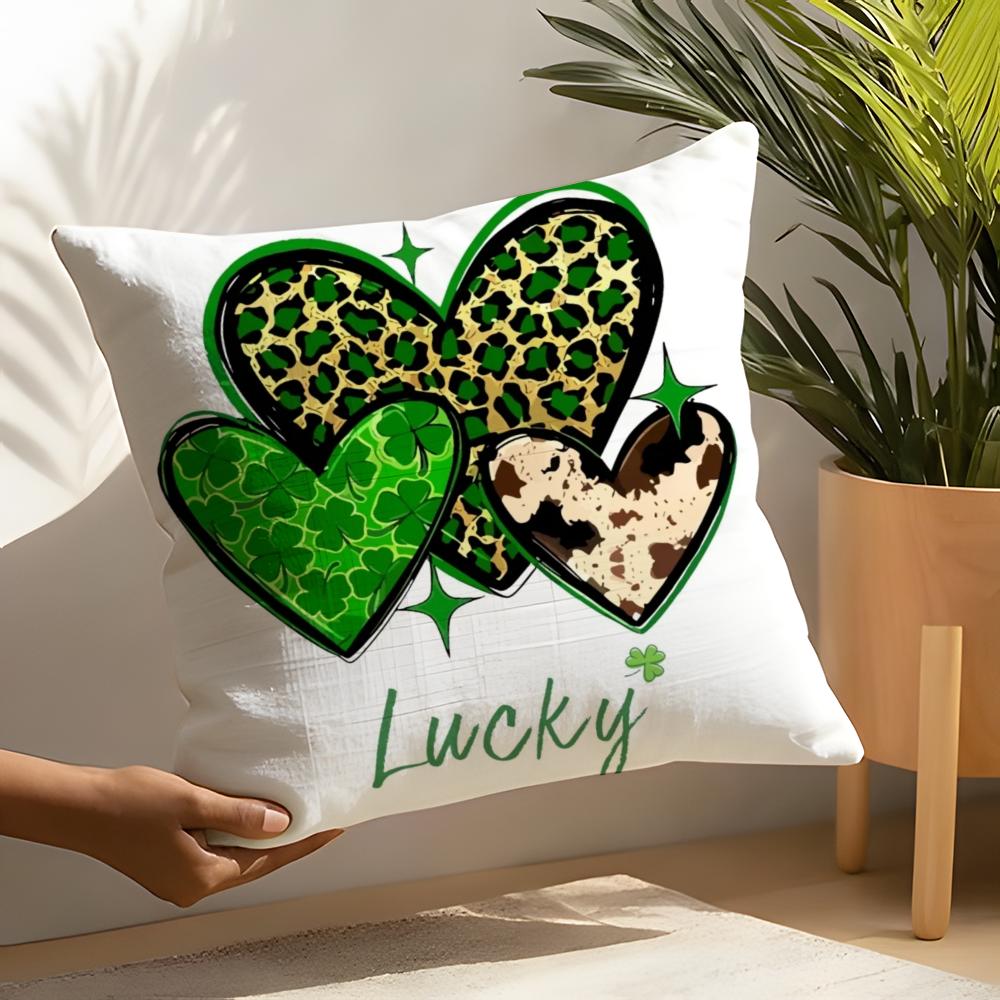 

St Patricks Day Irish print Pillow Case Home Living Room Decoration Linen Pillow Cases Cushion Cover 30X30cm