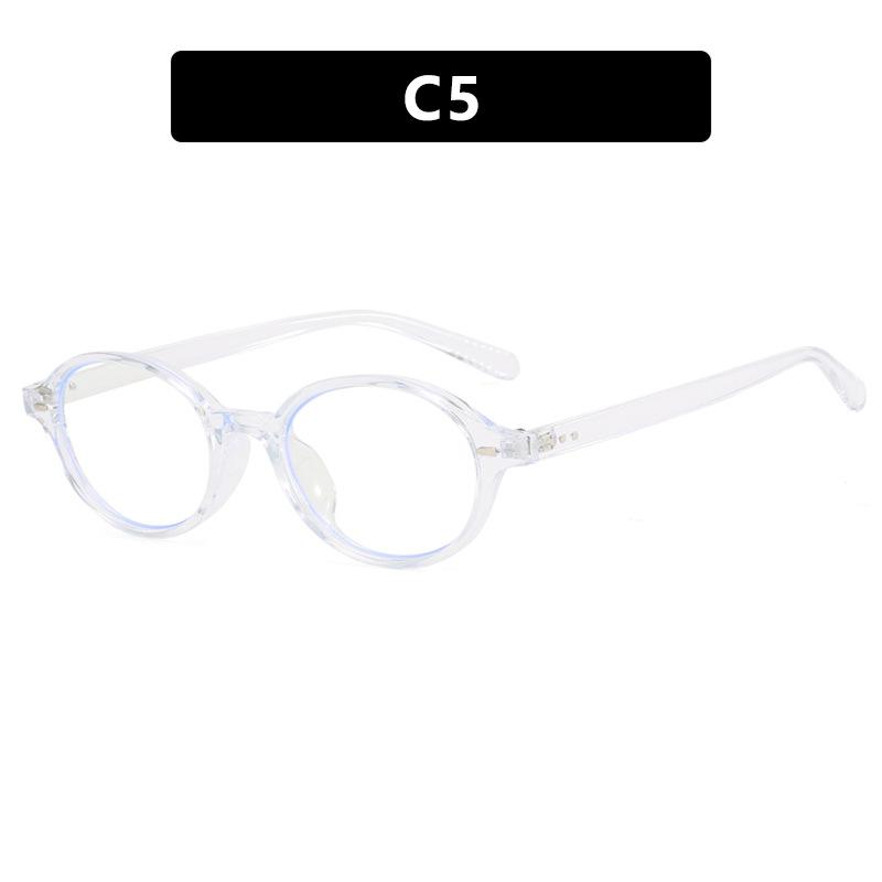 Korean Retro Women Reading Glasses Anti Blue Ray Circular Frame Simple Fashionable Prescription Eyewear