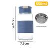 Leak-Proof High-Value Glass Water Cup with Lanyard, Portable Leather Case, and Heat Insulation for Tea Brewing - Ideal for Men, Women, and Students.