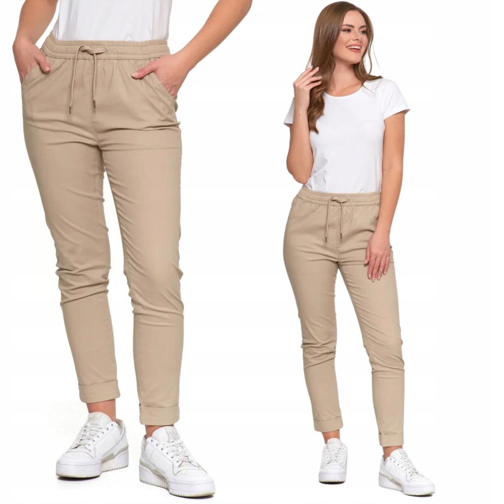 Women's Joggers Pants Stylish Casual Cotton Comfortable Fashionable MORAJ XXL BEIGE