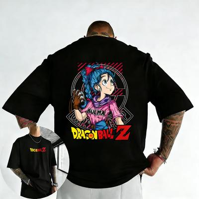 Bawełniany T-shirt Anime Dragon Ball 2026 Lato Nowość Z nadrukiem Bulmy Męski i Damski Modny Duży Rozmiar Luźny Casual Top Rodzic Dziecko