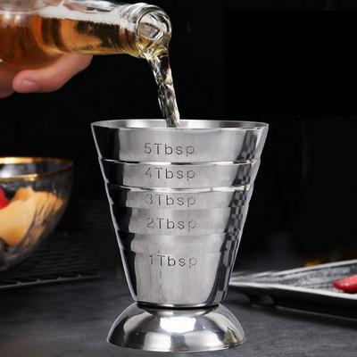 75ml Measuring Shot Cup Ounce Jigger Bar Cocktail Drink Mixer Liquor Measuring Cup Mojito Measurer Coffee Mug Stainless Steel