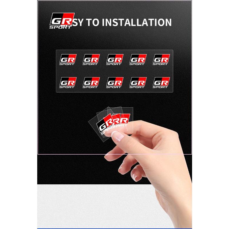 New Car Logo Car Interior Sticker Central Control Decals Emblem Badge for Toyota TRD GR Yaris Camry Racing Logo Corolla Chr Avensis