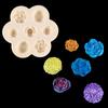 7 In 1 Flower Rose Peony Silicone Mold Diy Flower Aroma Candle Plaster Gypsum Ornaments Handmade Soap Mould