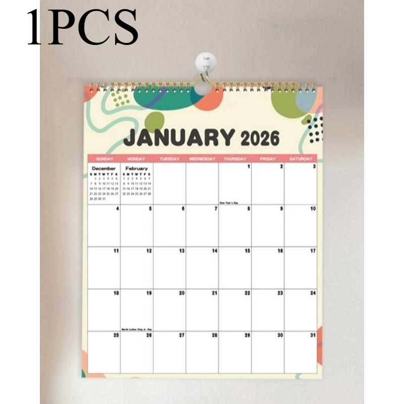1/2pcs Paper Wall Calendar Monthly Calendar Notepad Home Office Decoration New Year Gift Suitable for Daily Note Taking