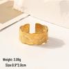 European Chic Irregular Open Ring Set with Creative Convex-Concave Texture for Women