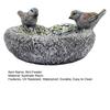 Bird Feeder Resin Garden Birdbath Bowl with Waterproof Design Hand-Painted Stone Texture Decorative for Outside Yard Table Decor