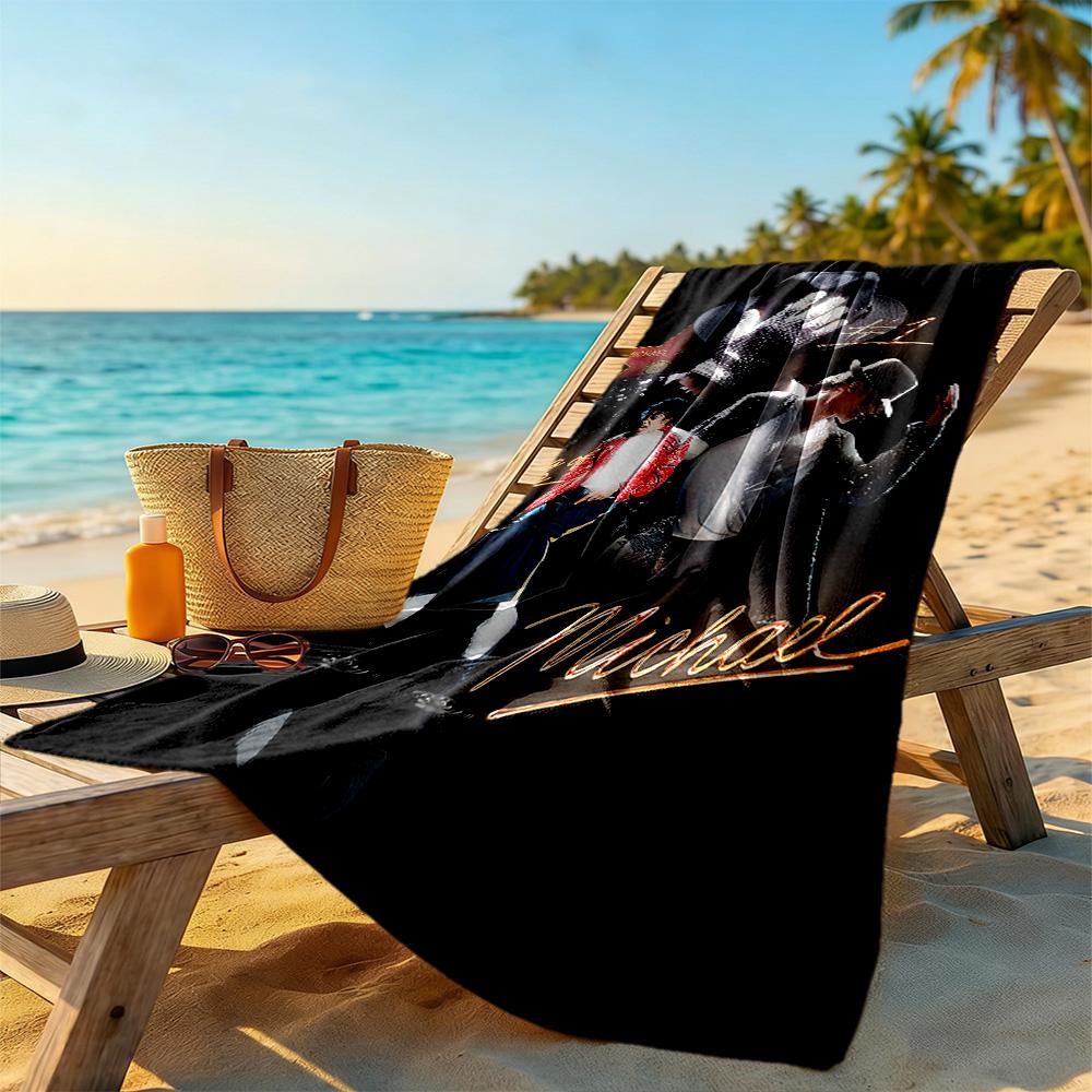 Michael Jackson Strandtuch Superweich & Saugfähig Bequem Leicht Geeignet für Sport, Reisen, Schwimmen, Yoga, Badezimmer, Strand Und Pool