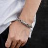 Pánský postříbřený náramek s vodní vlnou - Výrazný motorkářský hip hopový styl