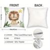 Cute Animal-Printed Pillowcases: Lion, Zebra, Elephant & Giraffe Designs! Sofa cushion cover home room decoration