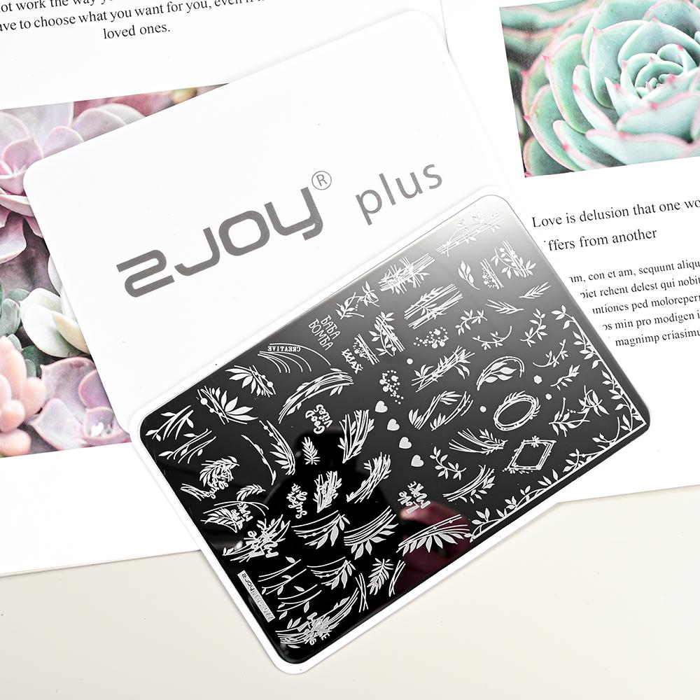 Destičky na ražení nehtů Zimní linky svetru s pruhovaným vzorem Šablony na nehty DIY geometrický kostkovaný design nehtová deska Obrázek Decoratio