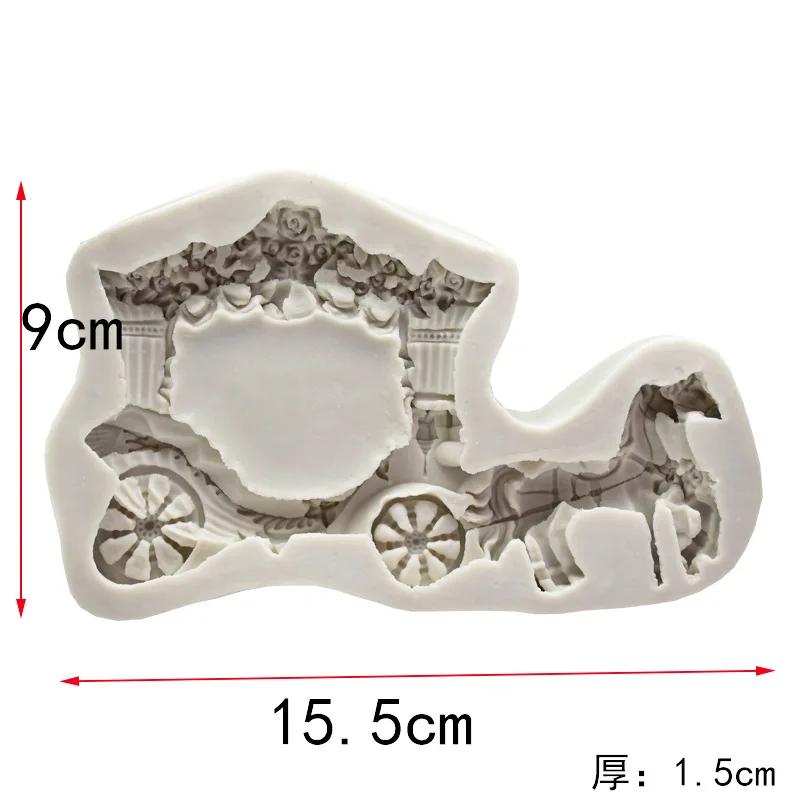 DIY Baking Mold Christmas Pumpkin Carriage Float Silicone Mold Fondant Cake Decoration Tool