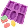 6-Pattern Soap Mold Set - Versatile Designs for Creative Soap Making - Durable & Easy Release Silicone, Oven Safe, Reusable