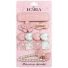 ECARLA - 5-in-1 Pink Hair Clip Set