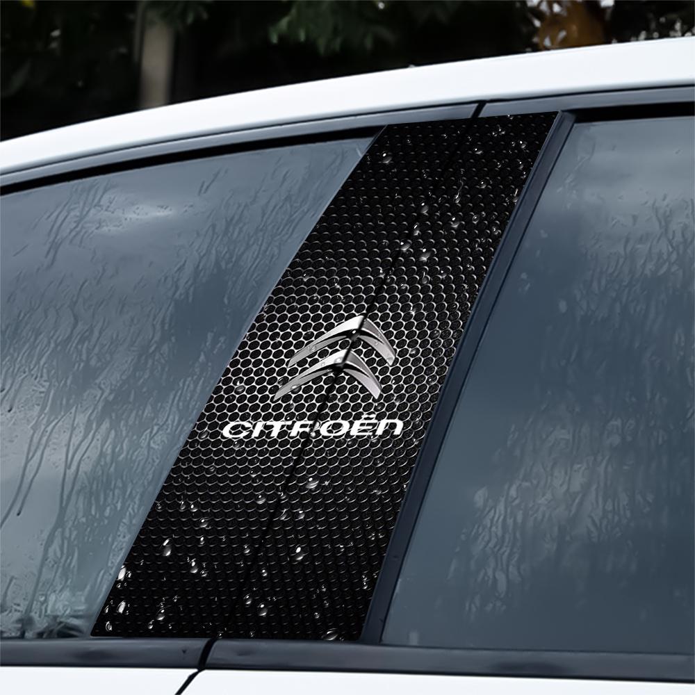 2 Stück Auto B-Säulen Aufkleber Tür-Mittelpfosten Kratzschutz Aufkleber für Citroen C3 C4 DS C-ELYSEE DS3 DS4 Berlingo Cactus C4L C5 C6