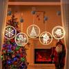 Christmas Decorative Neon LED Light Strings 3D Letter Suction Cup Hanging Lamp Acrylic Pendants Room Atmosphere Colored Lights