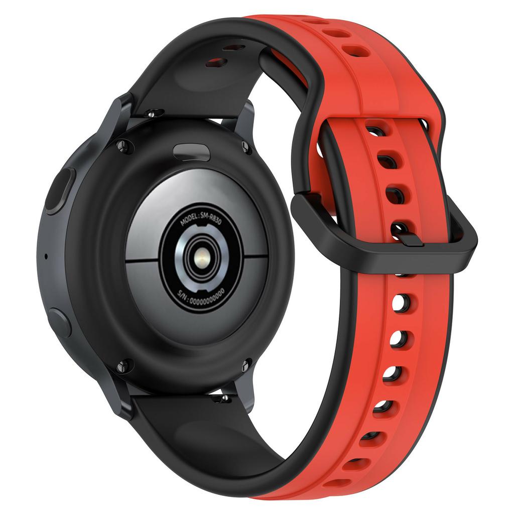 KALEBOL 20mm Silicone Watch Strap for Samsung Galaxy Watch6 Classic 47mm/43mm/Huawei Watch GT 3 Pro 43mm Dual Color Wrist Band
