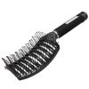 CHROME CRANE Hairbrush Comb Hair Care Scalp Massage Shiny Hair Beautiful Hair Care WB116 Men's Women's (01. Black)