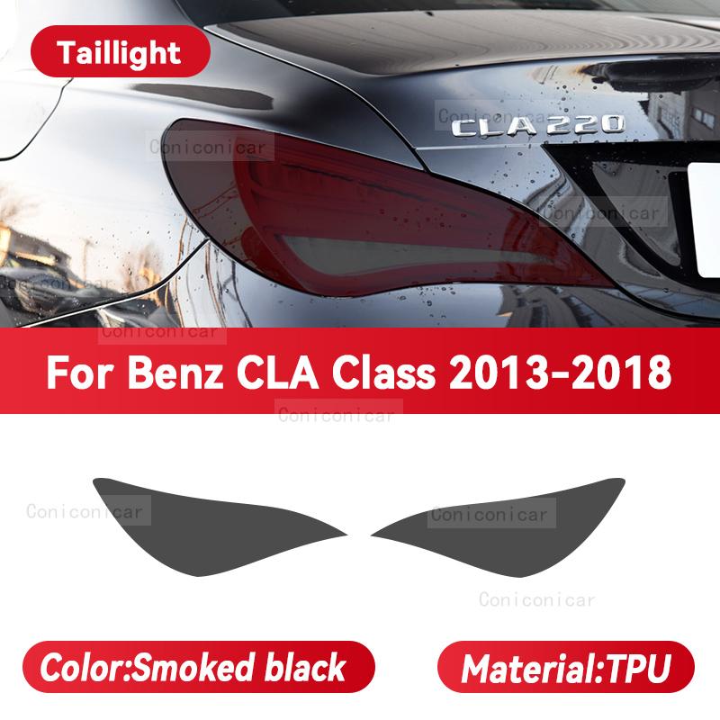 For Merceds Benz CLA Class 2013-2023 Car Headlight Black TPU Protective Film Front Light Tint Change Color Sticker Accessories