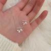 New S925 Sterling Silver Flower Simple Fashion Club Stud Earrings Women Exquisite Student Girlfriend Wedding Gift Fine Jewelry
