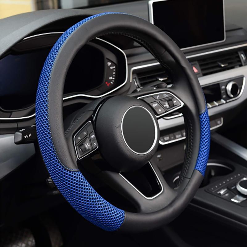 

1 шт. Чехол на руль автомобиля Ледяной шелк Синий Для автомобиля