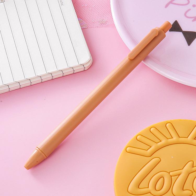 Macaron Morandi Click Pen - Retro Bullet Tip Signature Pen for Office & Study Stationery