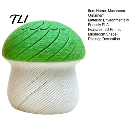 Rotating Mushroom Toy 3D Printed Slippery Figurine, Deformable Fidget Toy, Desktop Twisting Shape Desk Decor for Office and Home Gadgets