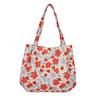 2025 New Floral Bag Trend Large Capacity Rose Canvas Beach Shopping Bag Underarm Shoulder Women's Bag