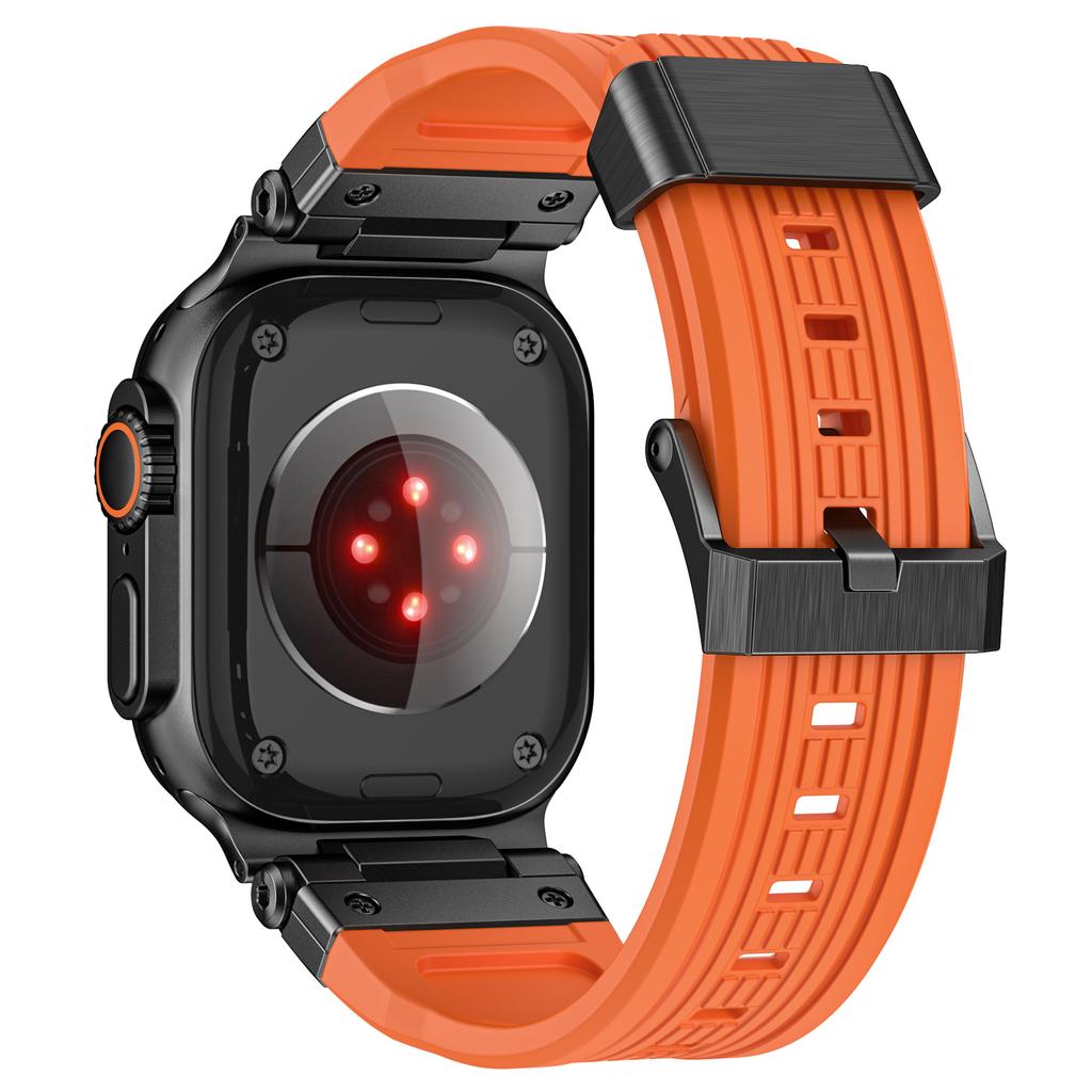 Wrist Strap for Apple Watch Series 10 Ultra 9 8 7 SE 6 5 4 3 2 1 46mm 49mm 45mm 44mm 42mm Stainless Steel Connector TPU Watch Band