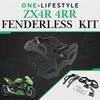 one+lifestyle ZX-compatible Fender Eliminator Kit for ZX-25R, ZX-4R, and ZX-4RR (2020-2024) with Adjustable License Plate Holder and License Plate Sta