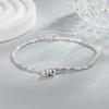 925 Silver Anklet with Charm for Women Elegant Jewelry Gift for Birthday Party Friends Accessories