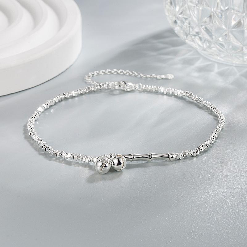 925 Silver Anklet with Charm for Women Elegant Jewelry Gift for Birthday Party Friends Accessories