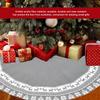 Knitted Christmas Tree Skirt Reusable Xmas Tree Stand Mat Floor  or Home Party Decoration