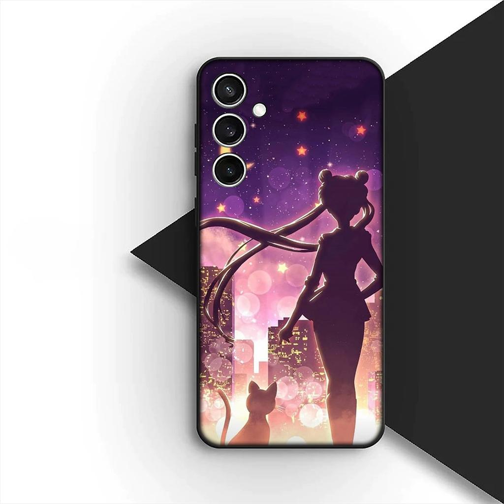 Cover for Samsung Galaxy S20 S22 S21 FE Ultra Plus A07 A17 A15 A16 A25 A57 A37 Phone Case Cartoon S-Sailors Anime Moons Girl