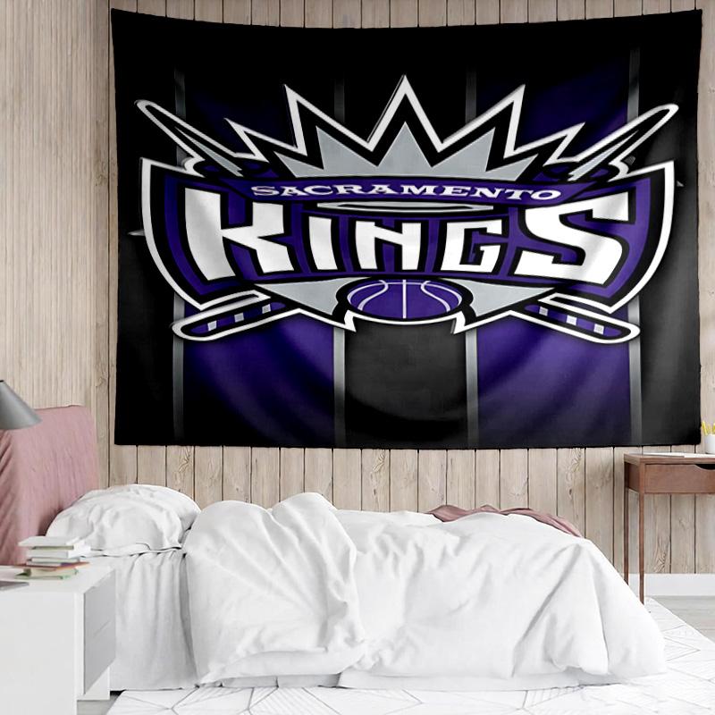 1PC Sacramento Basketball Logo Quick-Dry Tapestry, Unique Design Tapestry, Suitable for Bedroom,Livingroom, Playroom,Heartwarming Holiday Gifts