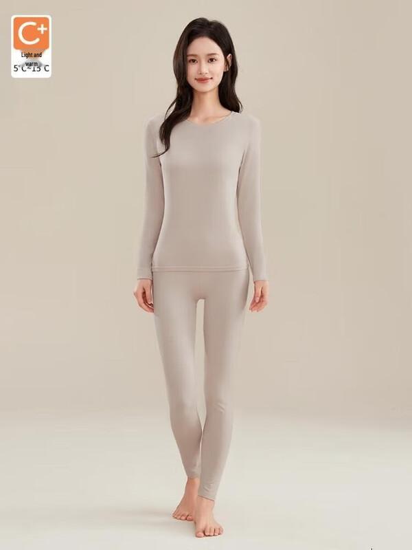 

Funi Baoluo Women s Cotton Modal Silk Protein Round Neck Set