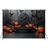 Mocsicka Halloween Backdrop For Photography Bat Black Wall Pumpkin Baby Shower Shooting Props Background Decoration Photo Studio