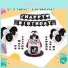 Vibrant Tik Tok Birthday Party Supplies Tableware Set For Ultimate Celebration Experience