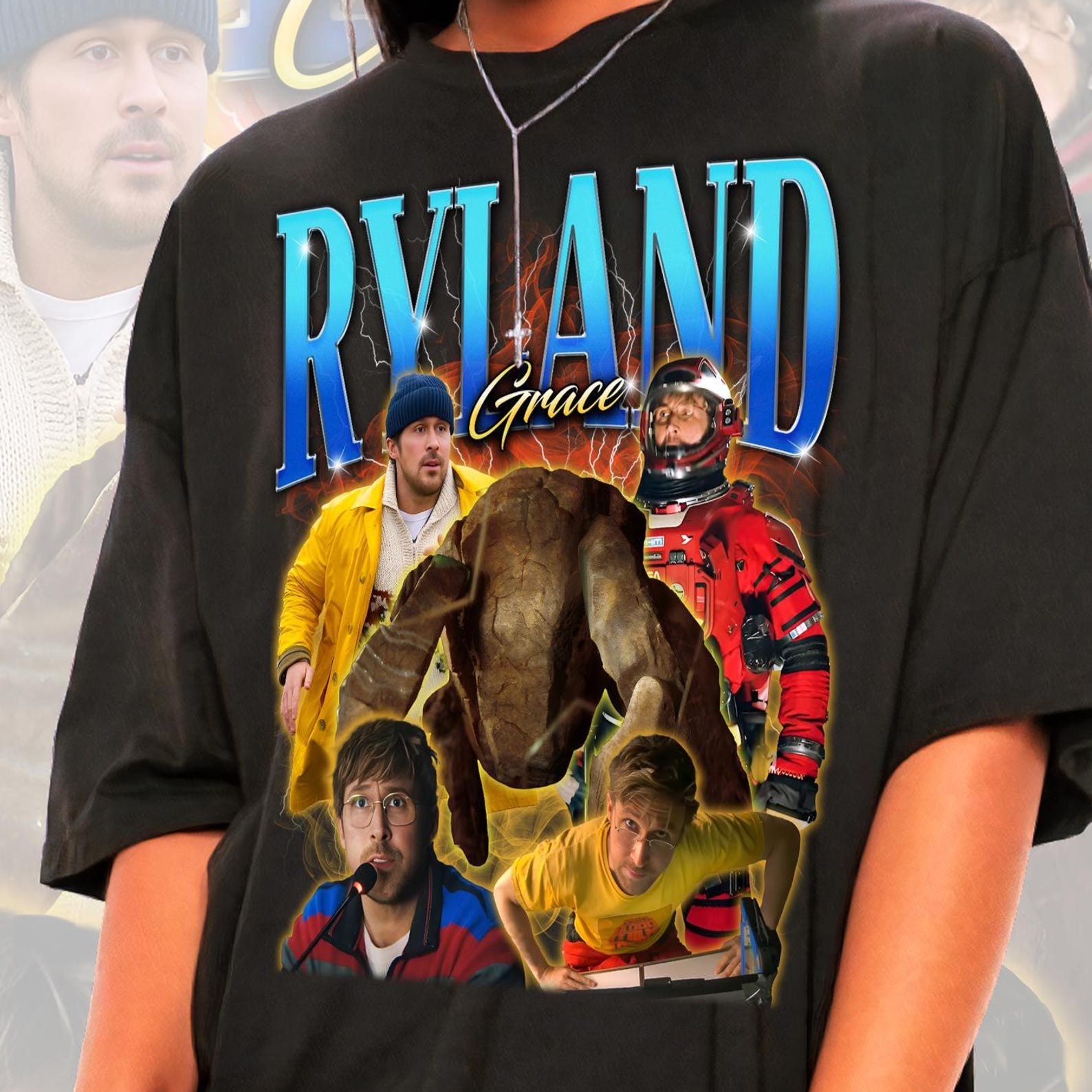 Unisex Ryland Grace & Rocky Shirt - Project Hail Mary Tshirt,Jazz Hands M