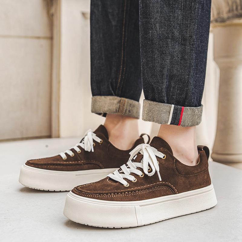 2967 handmade men's shoes hot-selling retro new low-state flip fur shoes men's casual versatile fashion board shoes